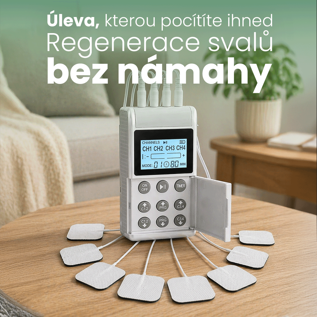 TENS EMS elektrostimulátor – domácí úleva od bolesti zad a krku a regenerace svalů